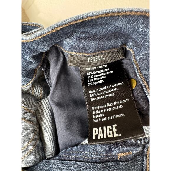 Paige Federal Men's Jeans Size 32 - Blue Jeans - Picture 7 of 8